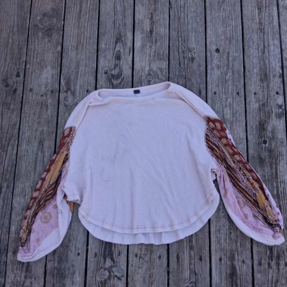 We The Free Waflle Knit Boho Top XS